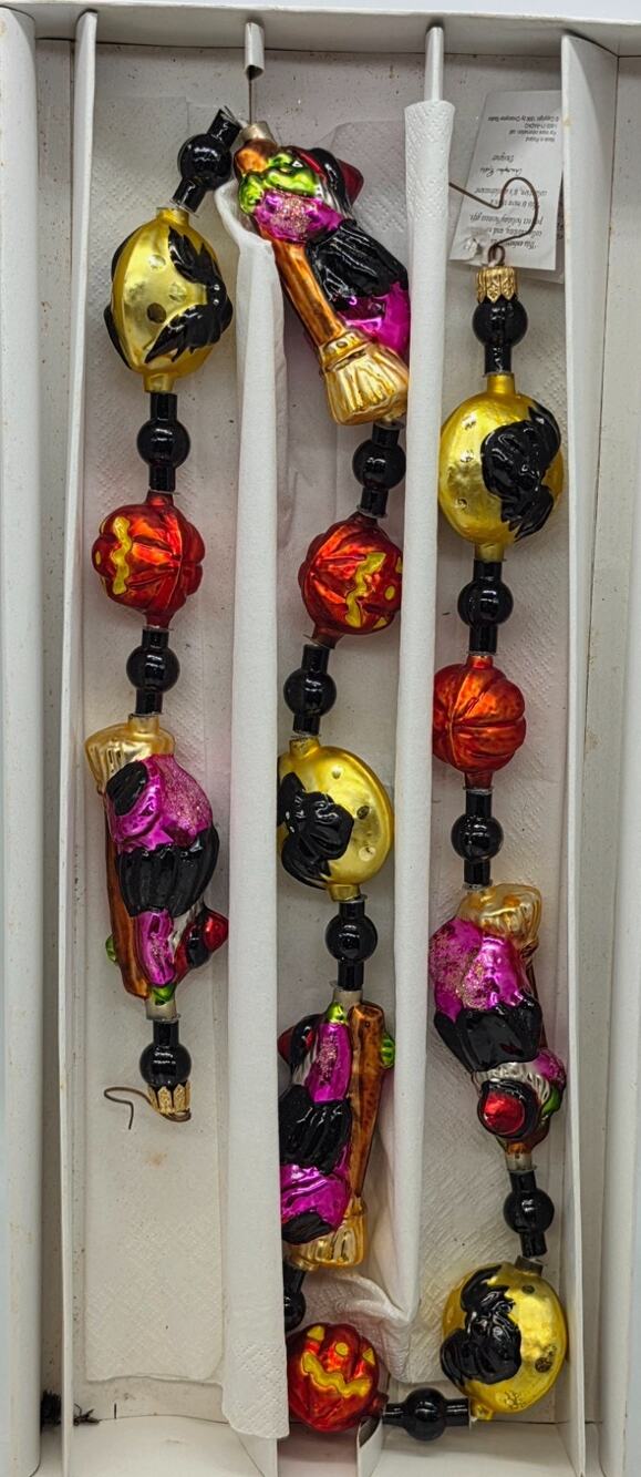 CHRISTOPHER RADKO HALLOWEEN GARLAND FLYING WITCHES 3' RARE